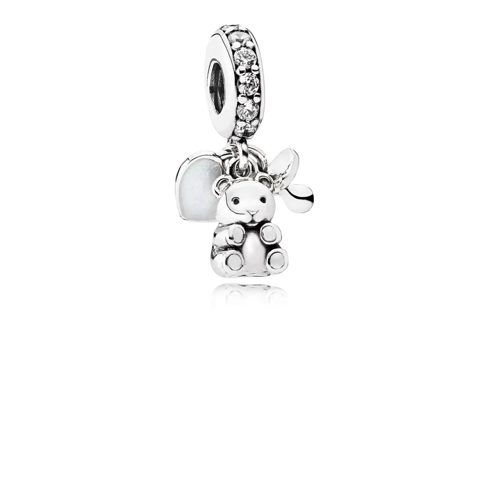 pandora baby teddybjørn hengende charm 792100cz