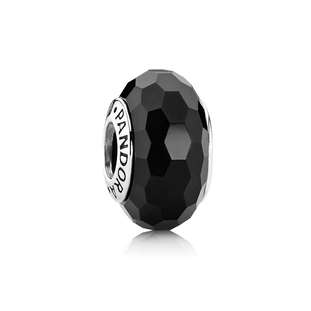 Pandora Black Faceted Glass Charm - 791069