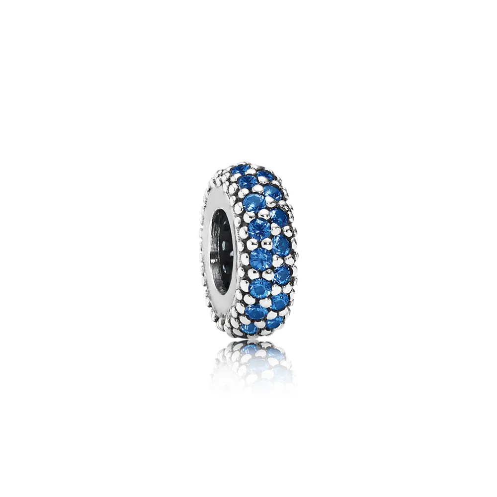 pandora blå funklende mellomledd charm 791359ncb