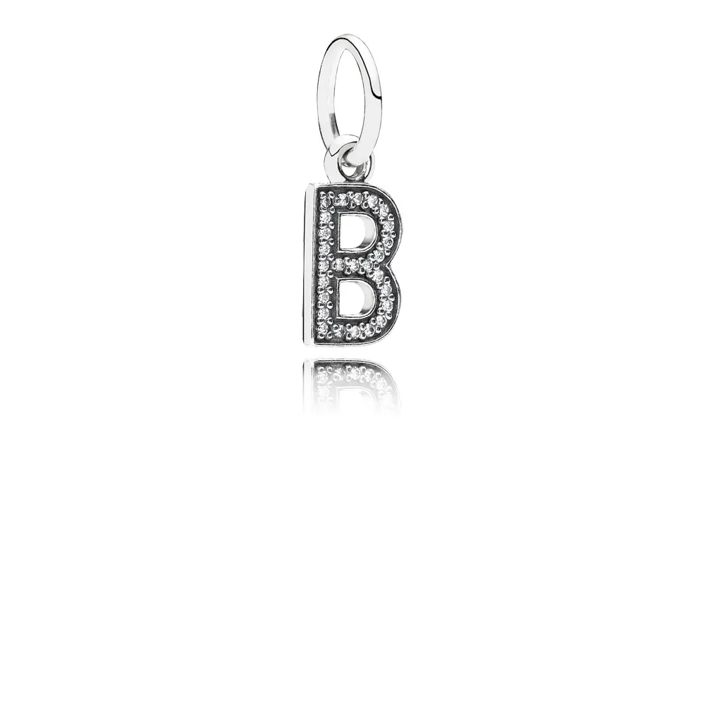 pandora bokstaven b hengende charm 791314cz