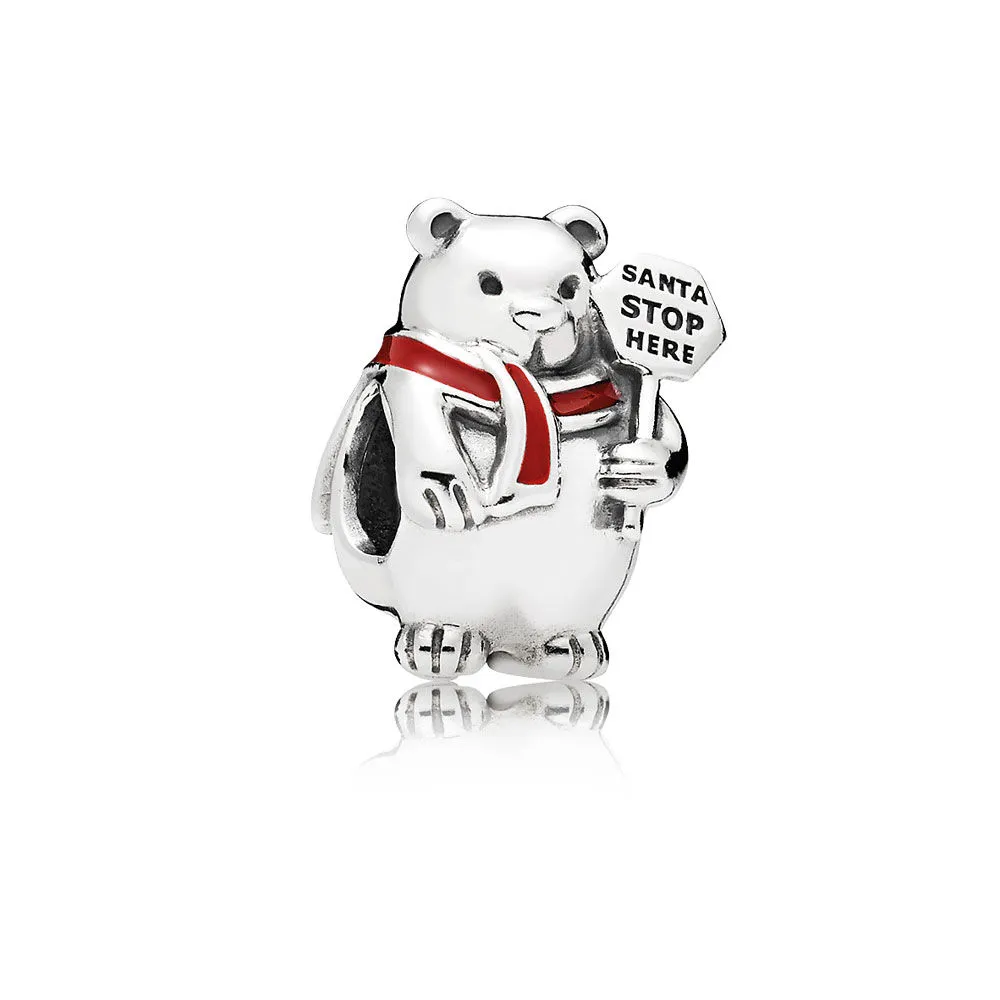 pandora christmas polar bear charm 796466en39