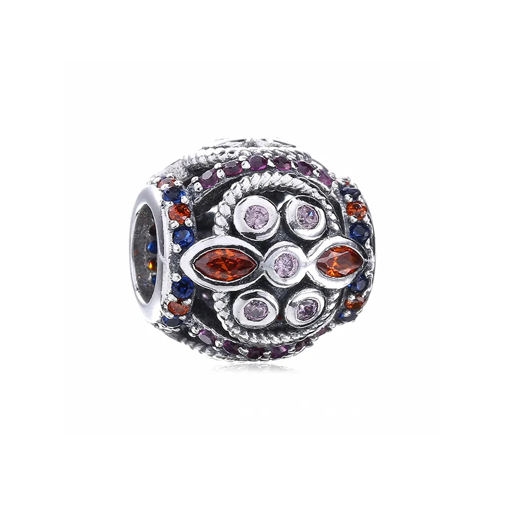 PANDORA Color Fresco Charm, flerfargede krystaller og rosa CZ - 756225PCZMXB