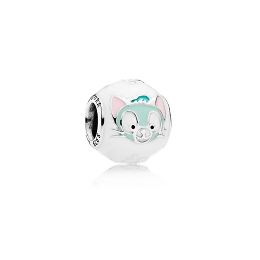 Pandora Disney Gelatoni silver charm with white, black, red, green, pink and mint enamel - 792131ENMX