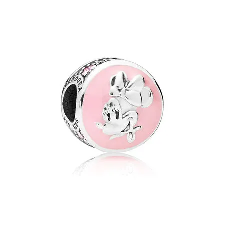 PANDORA Disney, Vintage Minnie Clip, Bubblegum Rosa Emalje Rosa CZ - 797170EN96