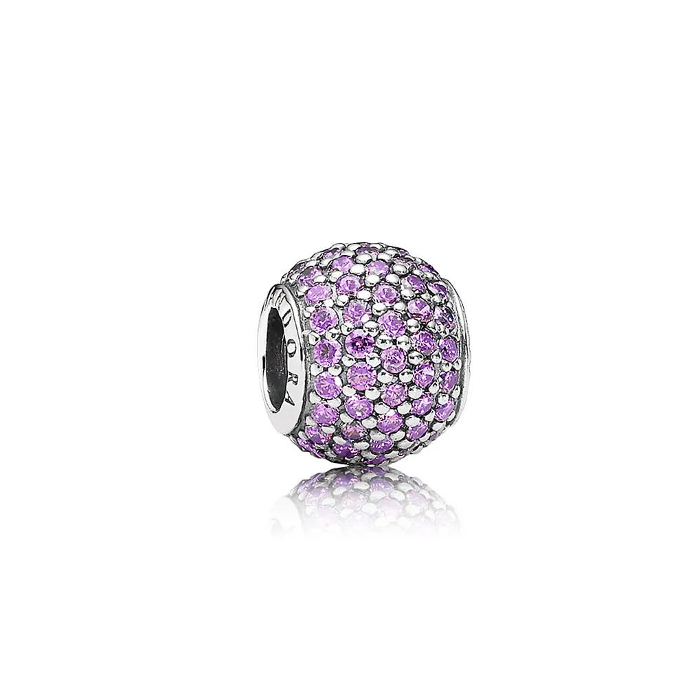 pandora fancy purple pavé ball charm 791051cfp