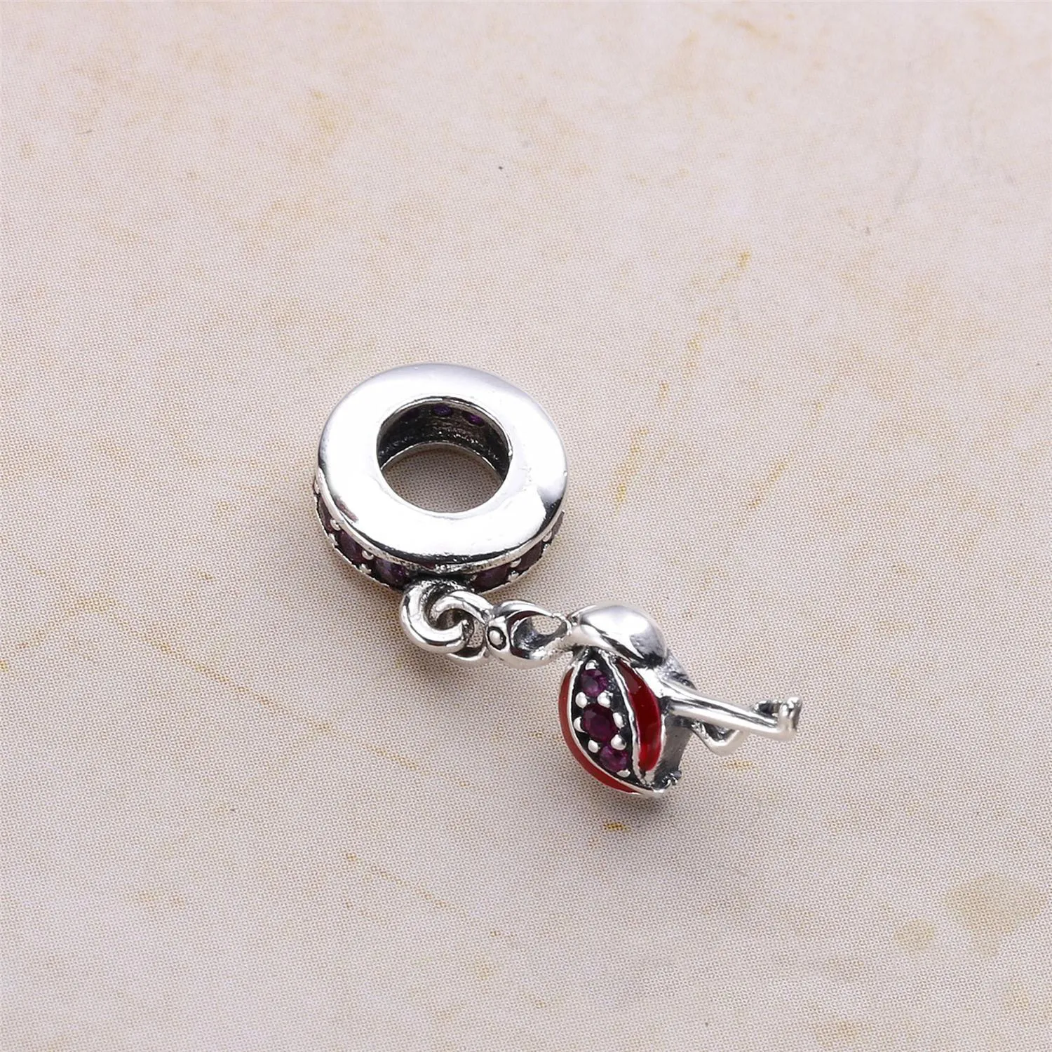 PANDORA Flamingo Dangle, Fancy Pink CZ oransje emalje - 791294CZS