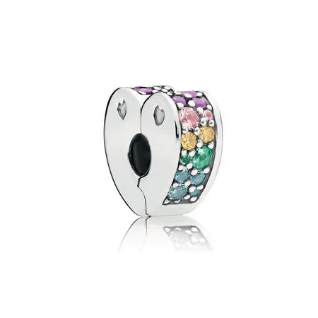 PANDORA flerfarget Arc of Love Clip, flerfargede CZ-krystaller - 797020NRPMX