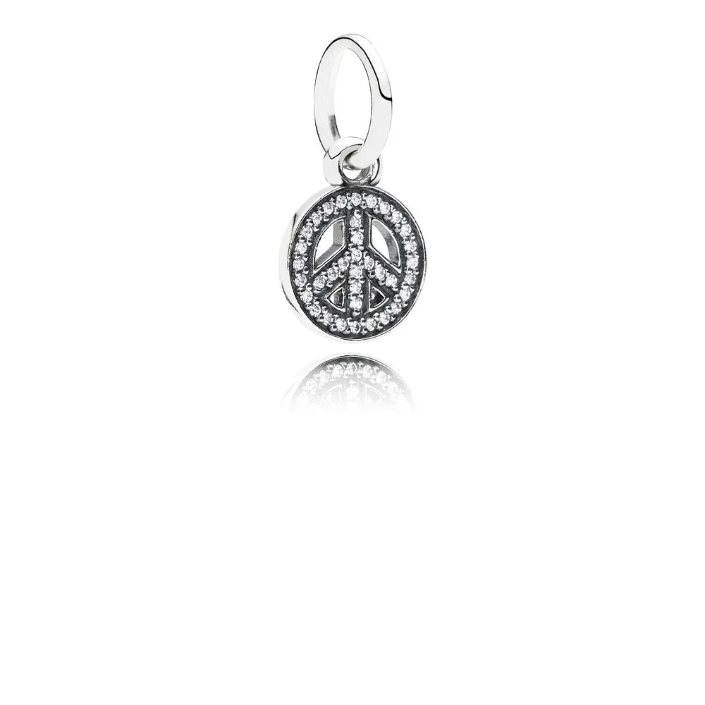 pandora fredssymbol hengende charm 791308cz