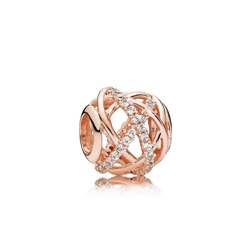 Pandora Funklende og Polerte Rader Charm - 781388CZ