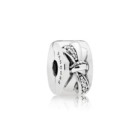 pandora funklende sløyfe klemmecharm 797304cz