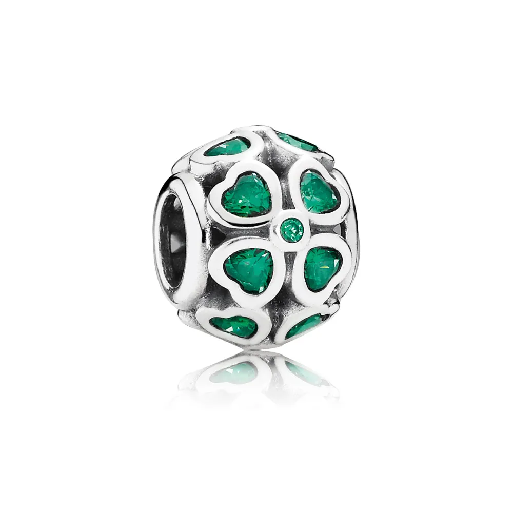 pandora grønn kløver charm 791496czn