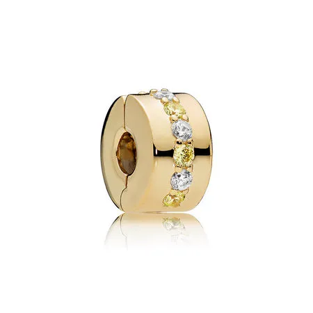 Pandora Gul Funklende Rad Klemmecharm - 767051CSY