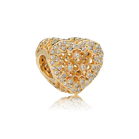 pandora honeycomb lace charm 767039cz