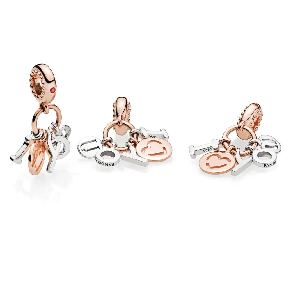 Pandora I Love You Bokstaver Hengende Charm - 786596CZR