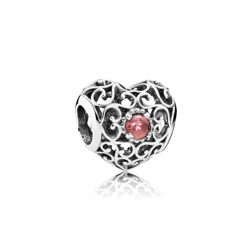 Pandora January Signature Heart Charm - 791784GR