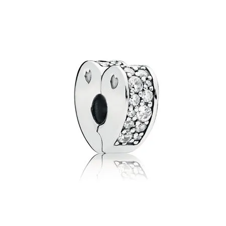 pandora klar pavé hjerteformet klemmecharm 797020cz