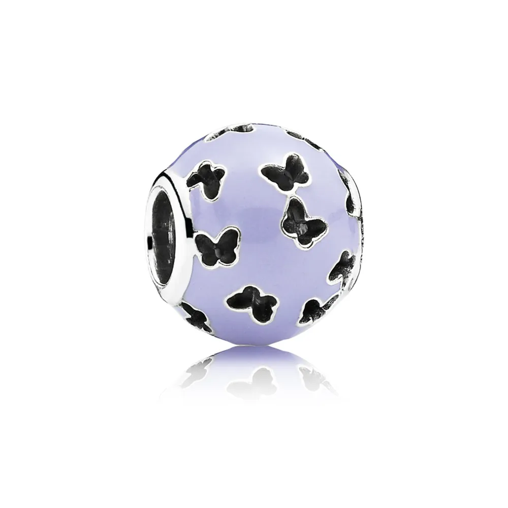 Pandora Lavendelfargede flagrende sommerfugler, charm - 791483EN66