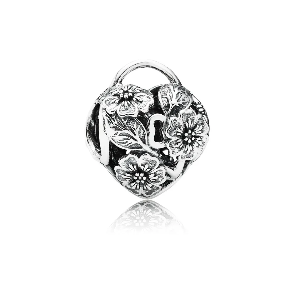 Pandora Lås med blomsterhjerte, charm - 791397
