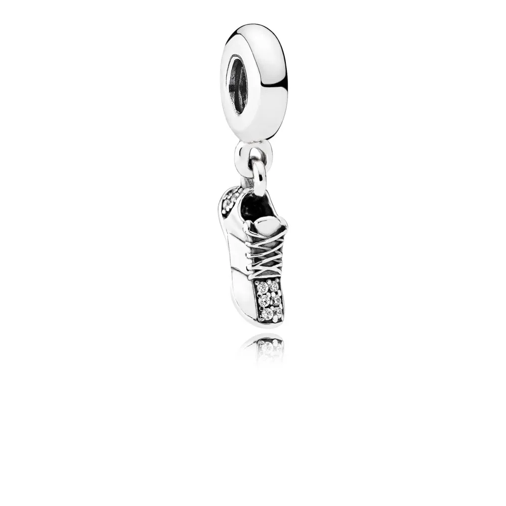 Pandora Løpesko sølv dingler med klare cubic zirconia - 792063CZ