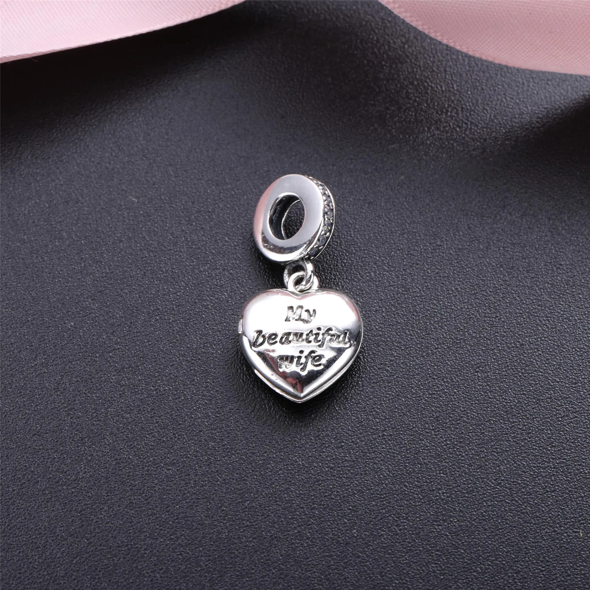 Pandora Mitt vakre konehjerte sølv dingler med cubic zirconia - 791524CZ