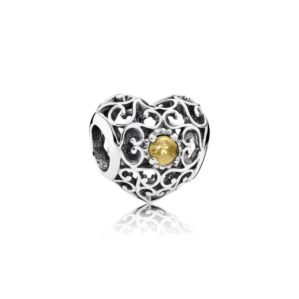pandora november signature heart charm 791784ci