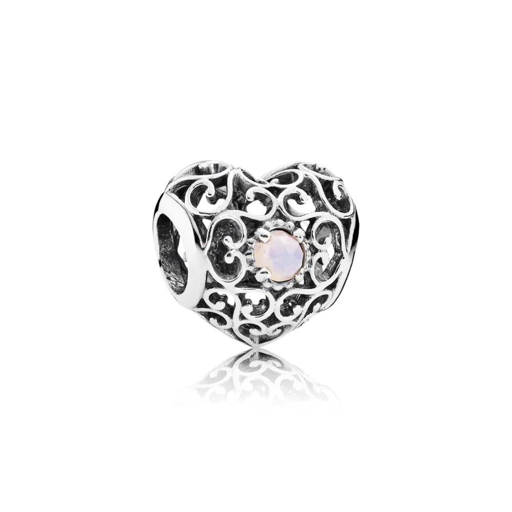 pandora october signature heart charm 791784nop