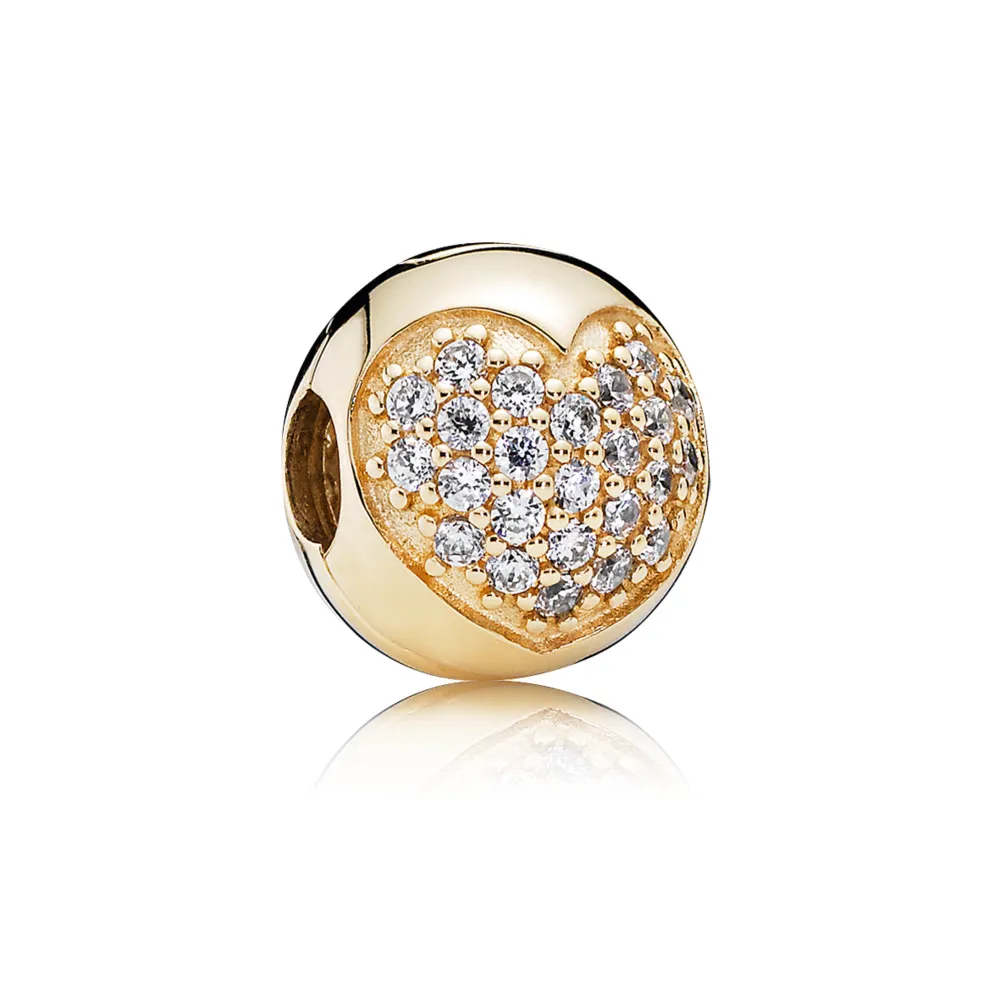 Pandora Pavéhjerte, Klemmecharm - 750832CZ