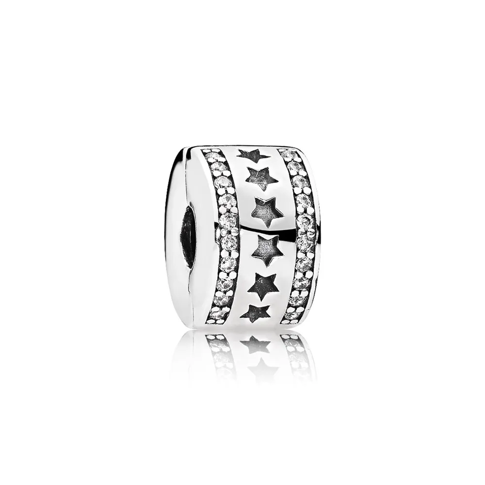 Pandora Rad med stjerner Klemmecharm - 796381CZ