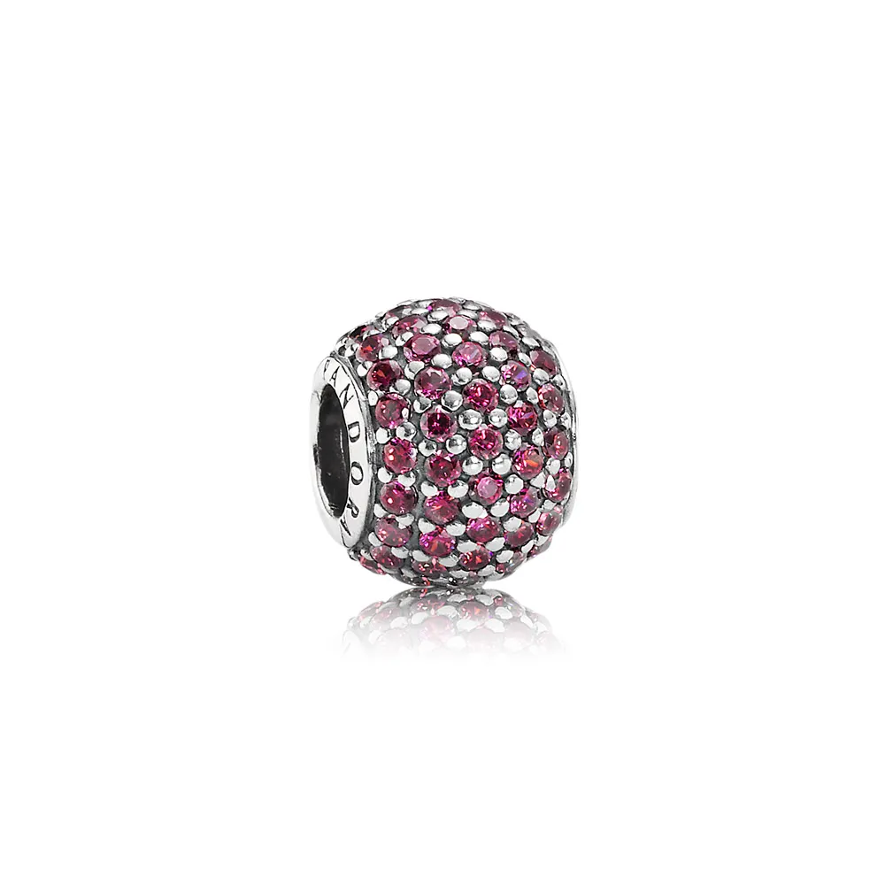 pandora rød pavé charm 791051czr