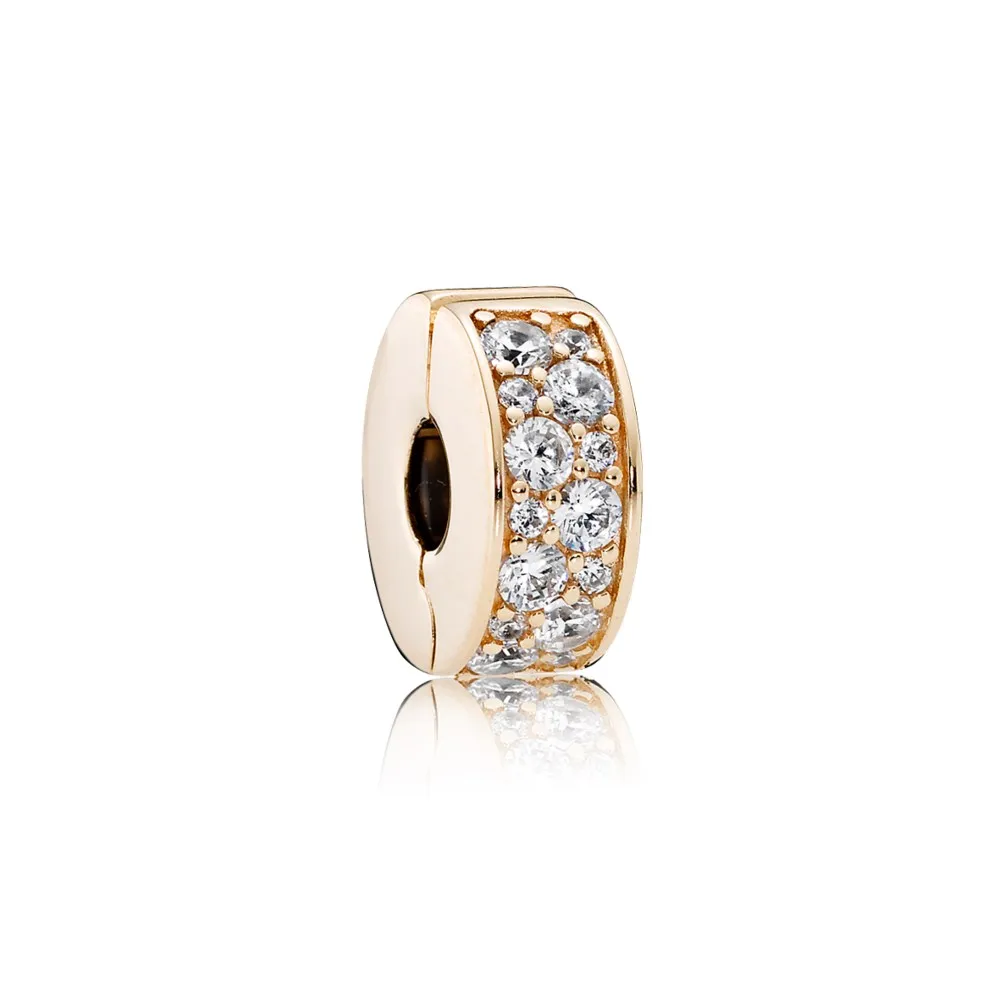 PANDORA Shining Elegance Clip, 14K gull klar CZ - 750842CZ