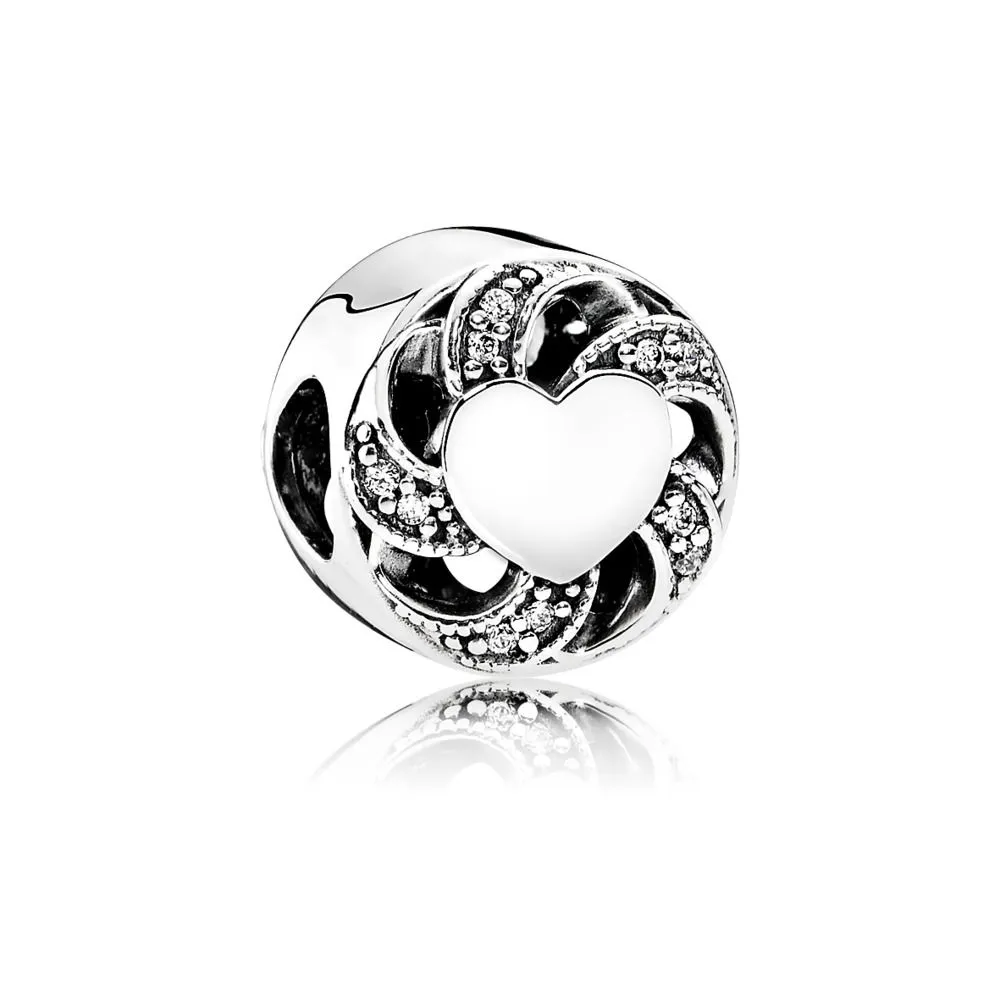 Pandora Silver charm with clear cubic zirconia - 791976CZ