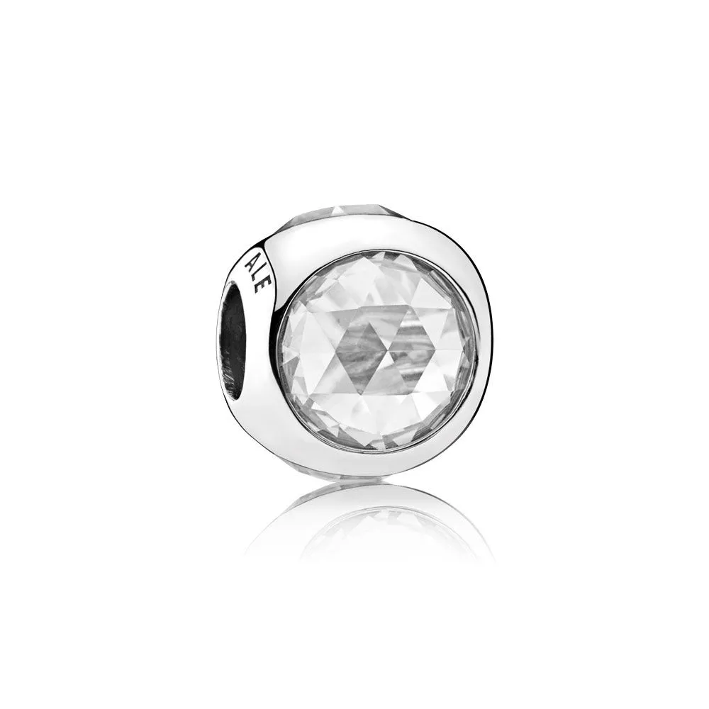 Pandora Silver charm with clear cubic zirconia - 792095CZ