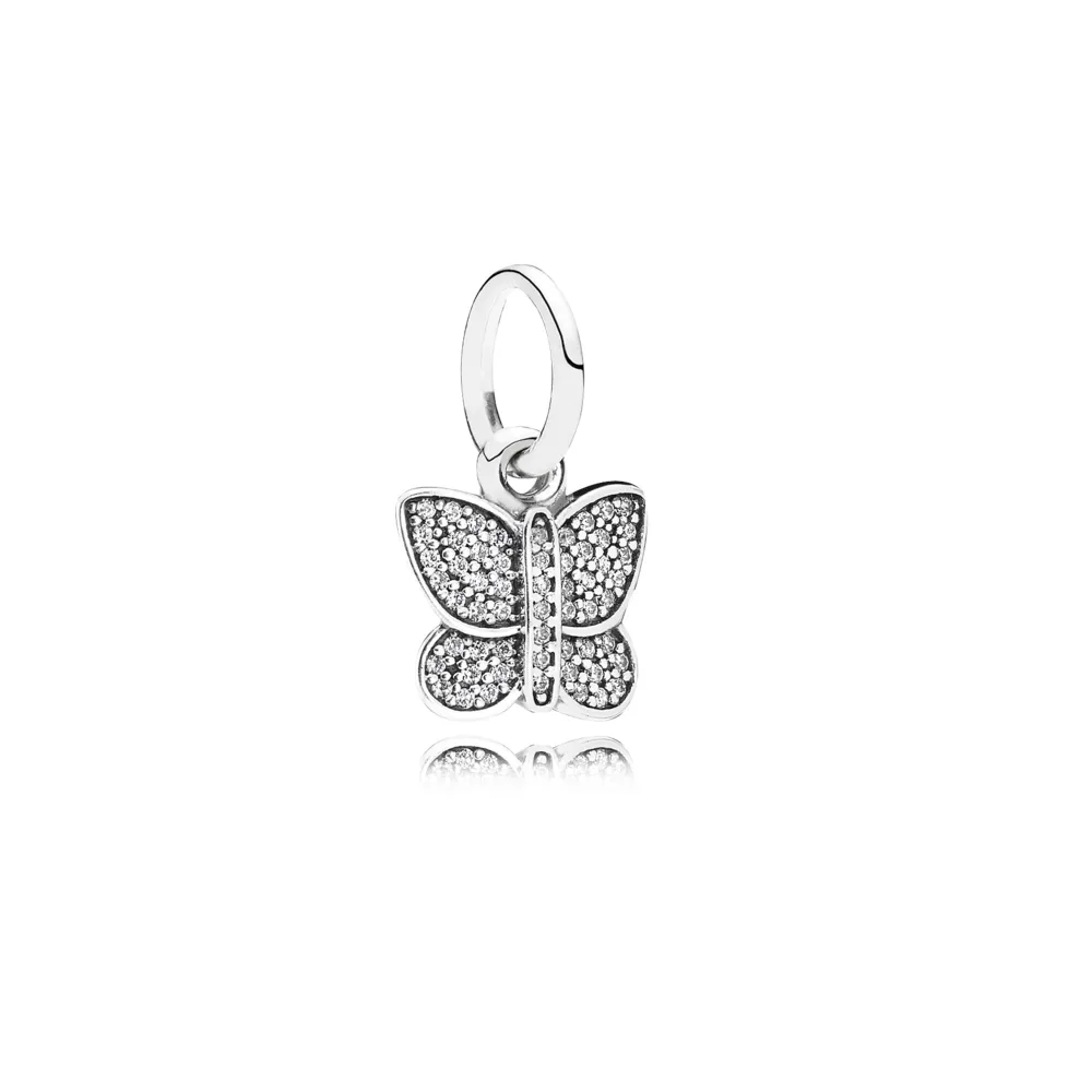 pandora sparkling butterfly anheng charm 791497cz