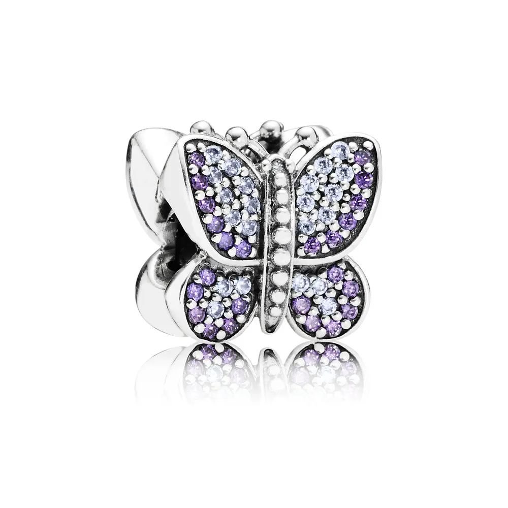 pandora sparkling butterfly charm 791257acz