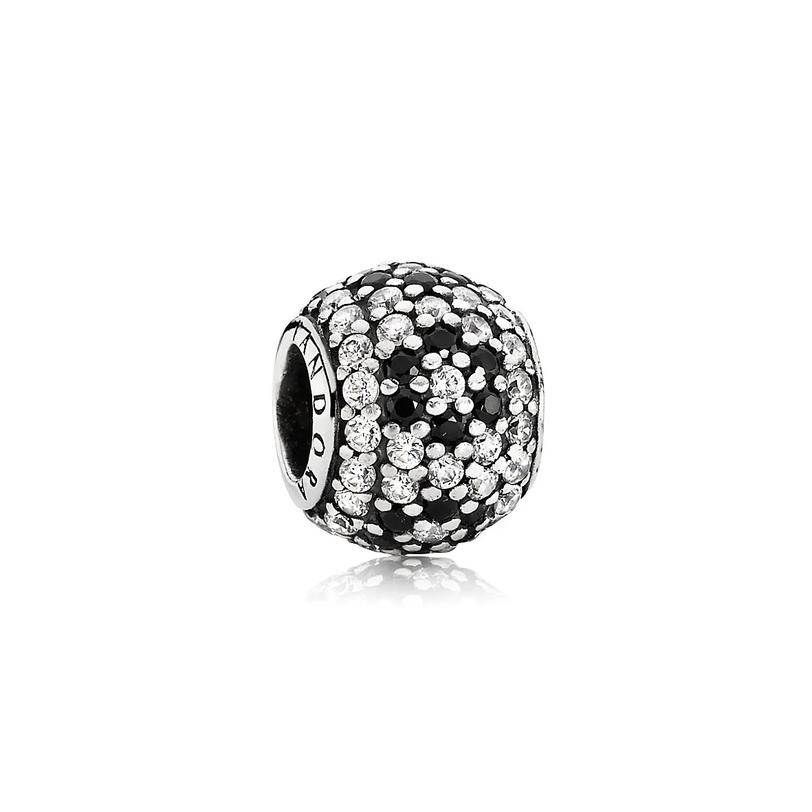 pandora svart pavé kirsebærblomst charm 791170nck