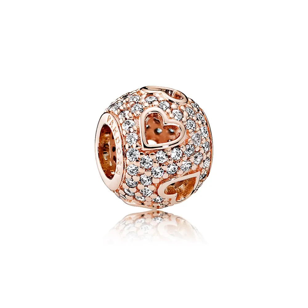 Pandora Tumbling Hearts Charm - 781426CZ
