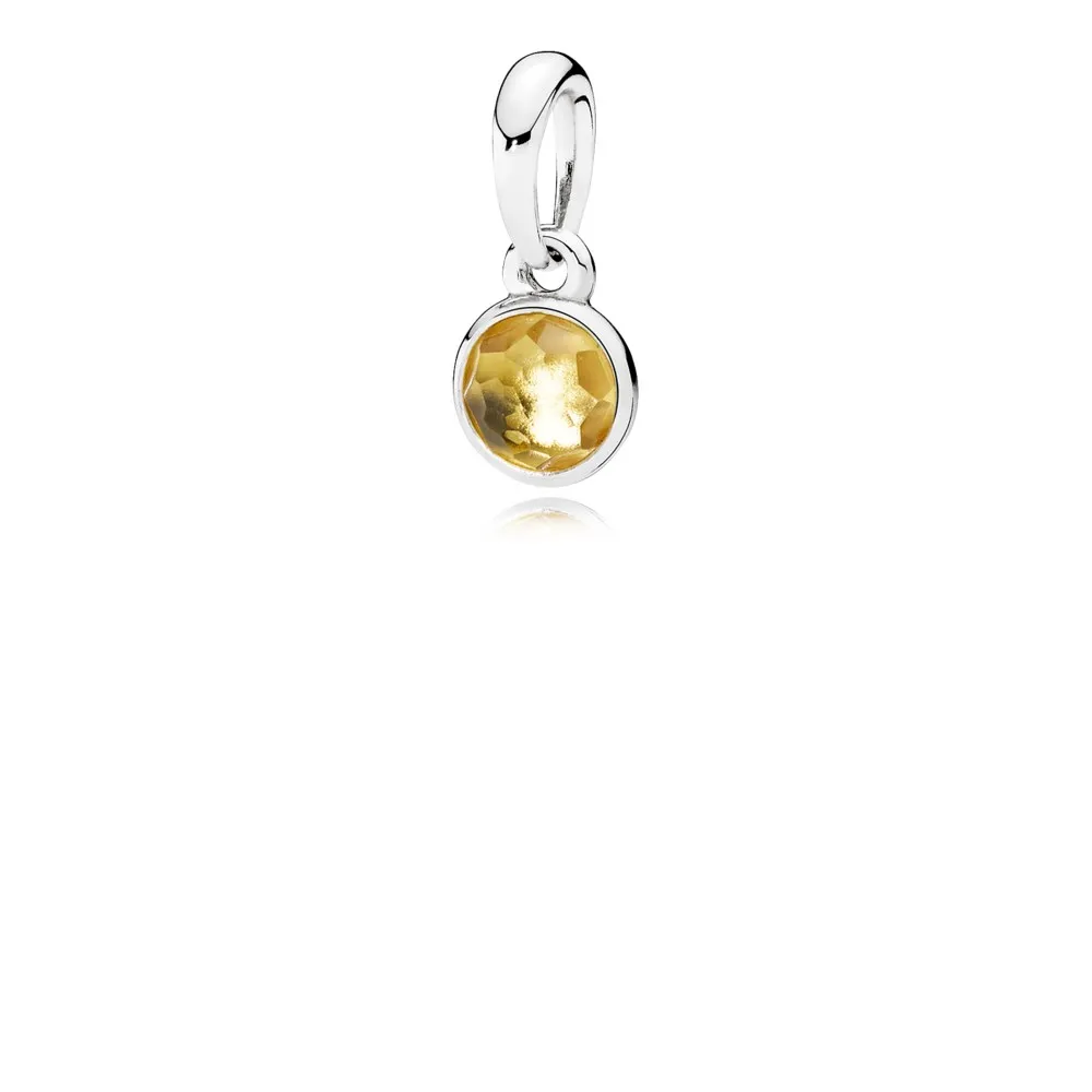 Pandora November birthstone silver pendant with citrine - 390396CI