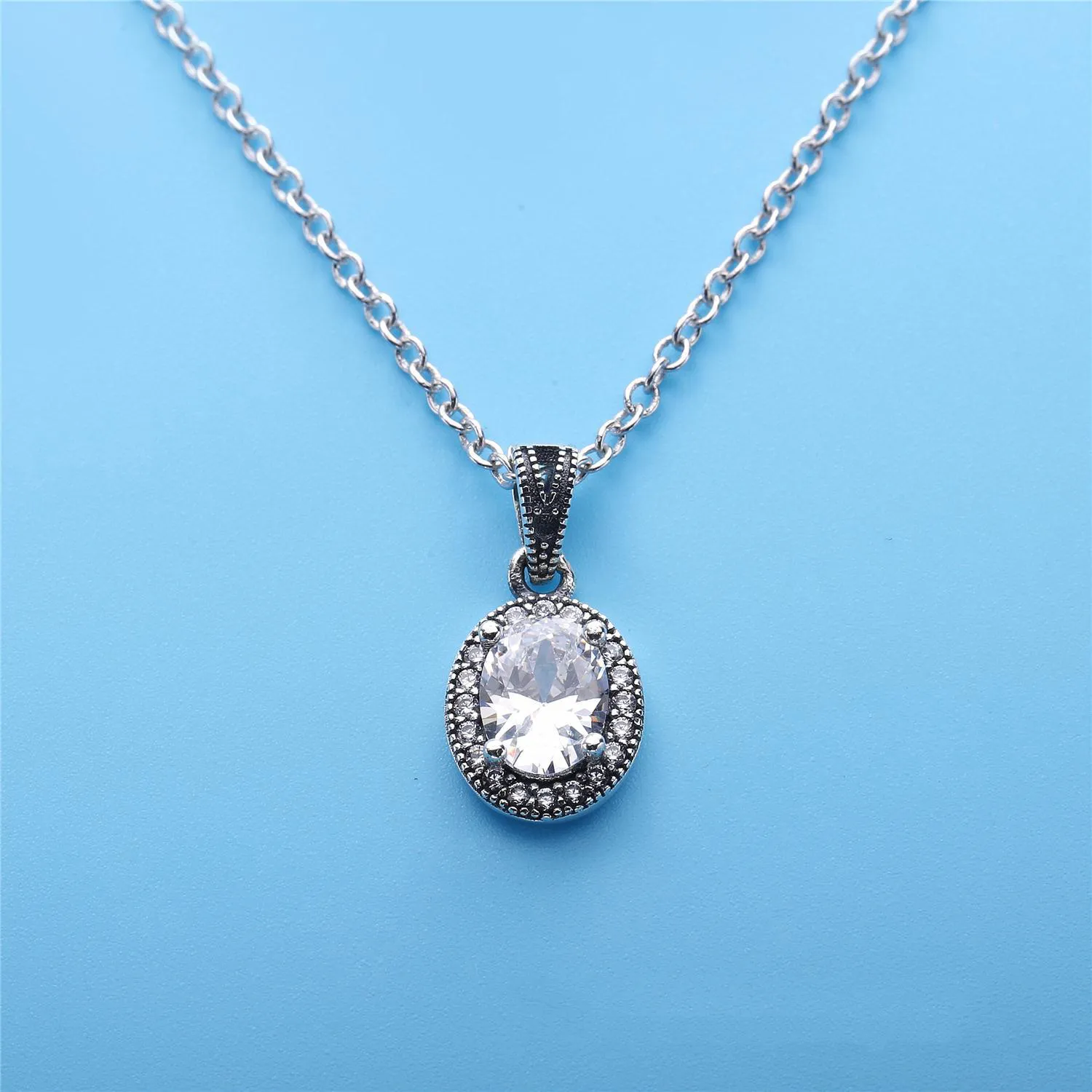 Pandora Silver pendant with clear cubic zirconia - 396246CZ