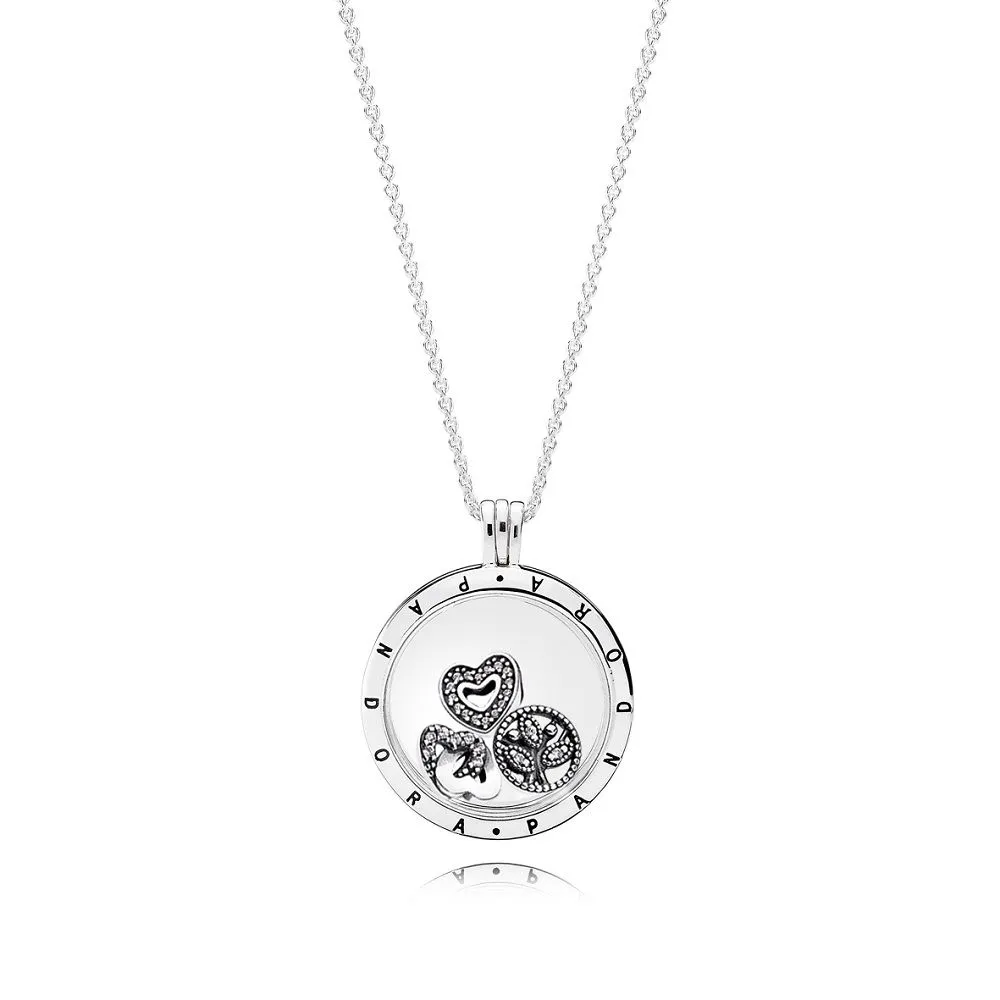 stor pandora flytende medaljon og love family petites kjede r800064
