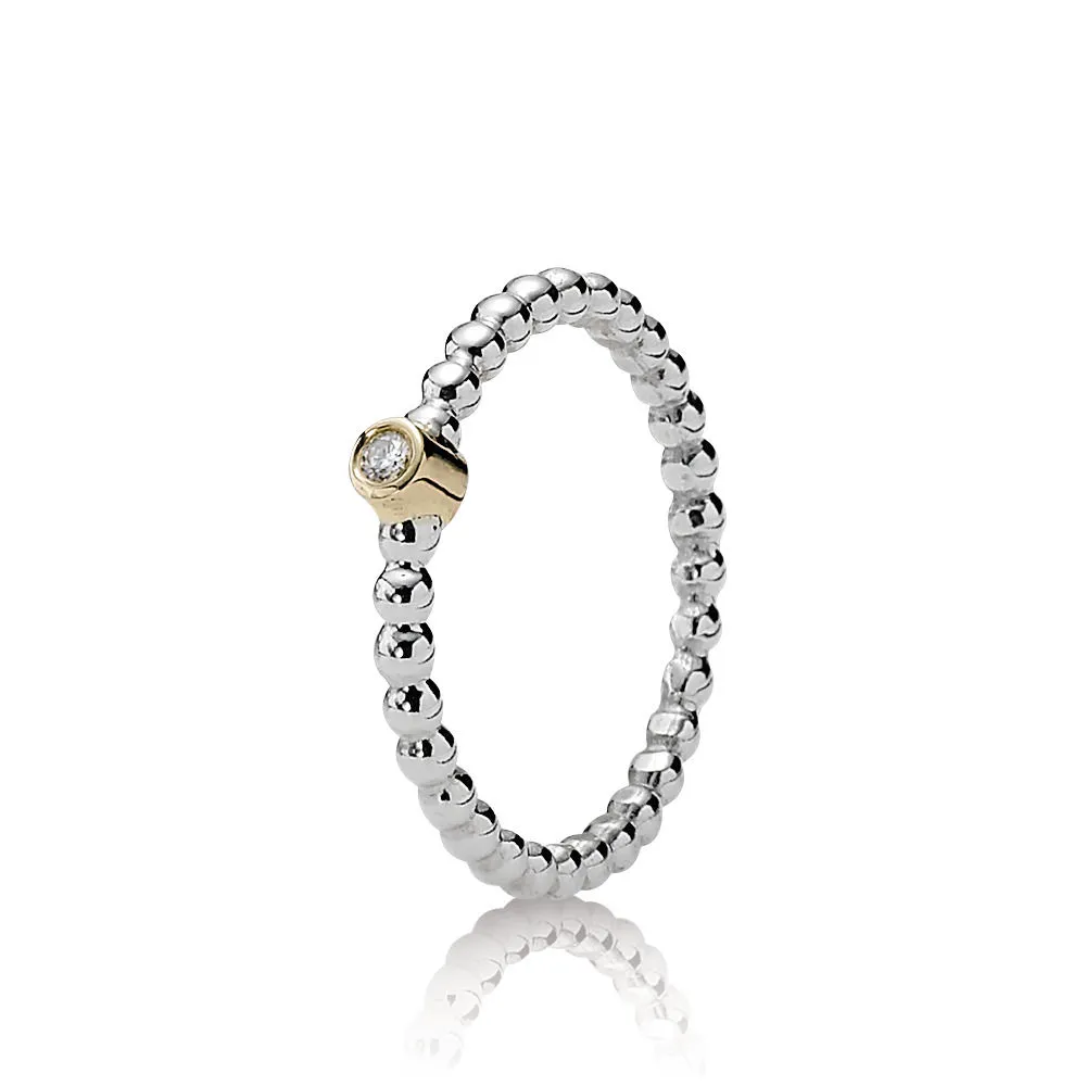 pandora evening star silver ring 14k 003ct tw hvs diamond 190214d