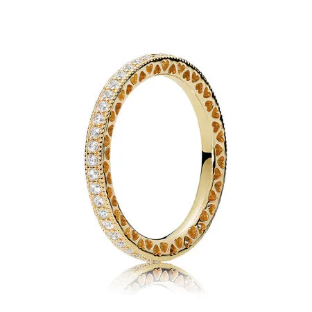 pandora gnister og hjerter ring 167076cz