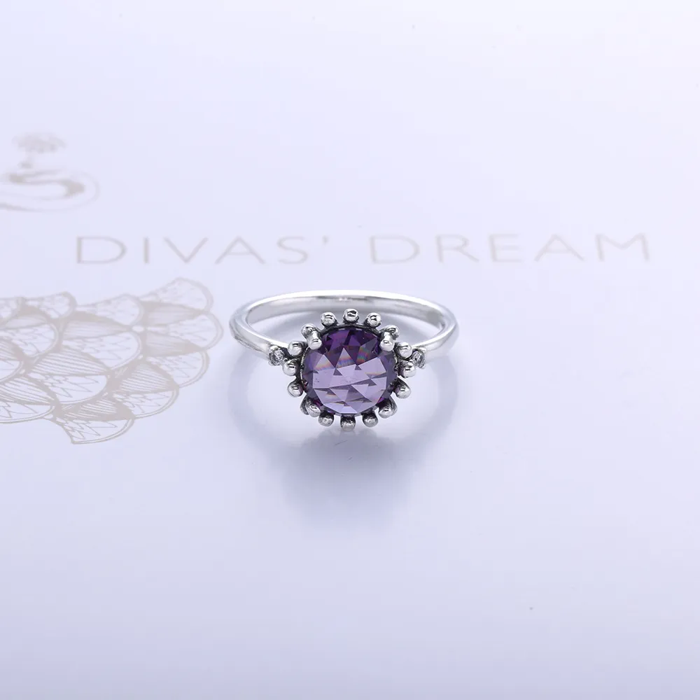 Pandora Sterlingsølvring, lys ametyst - 190850PAM