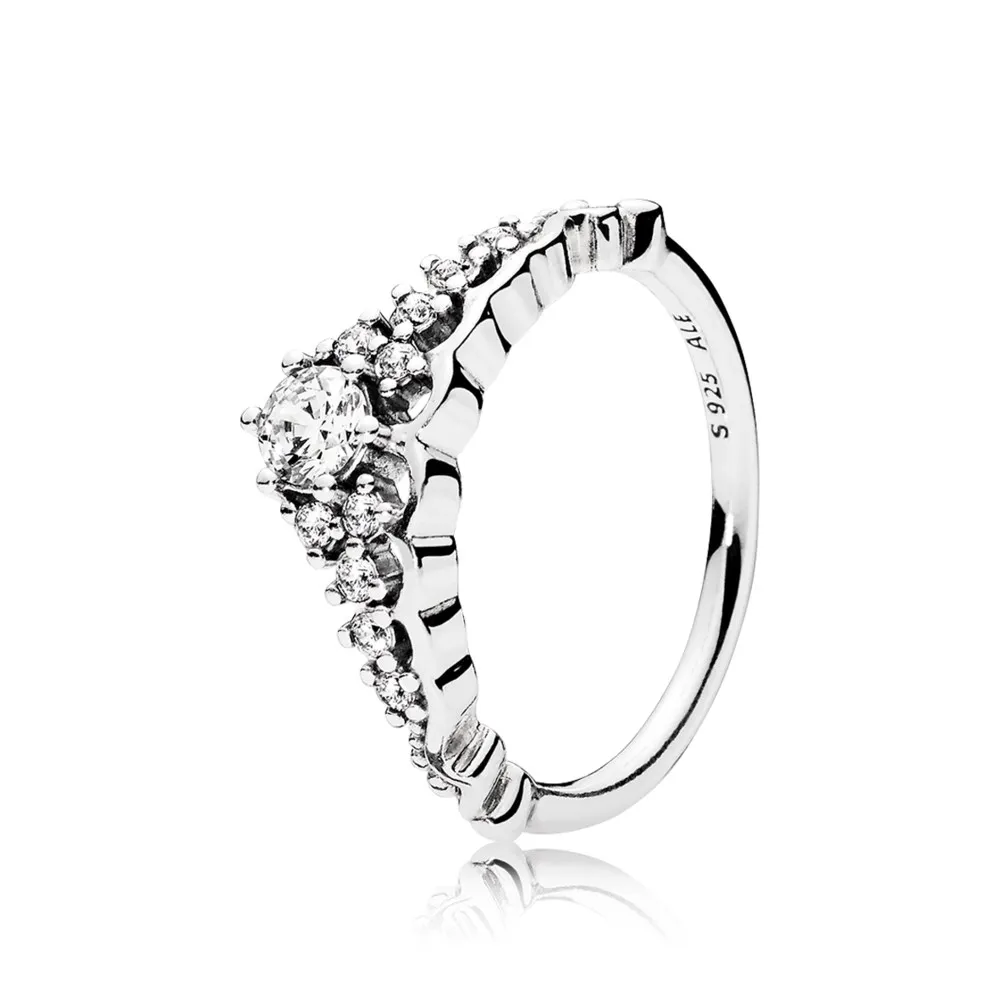 Pandora Tiara silver ring with clear cubic zirconia - 196226CZ