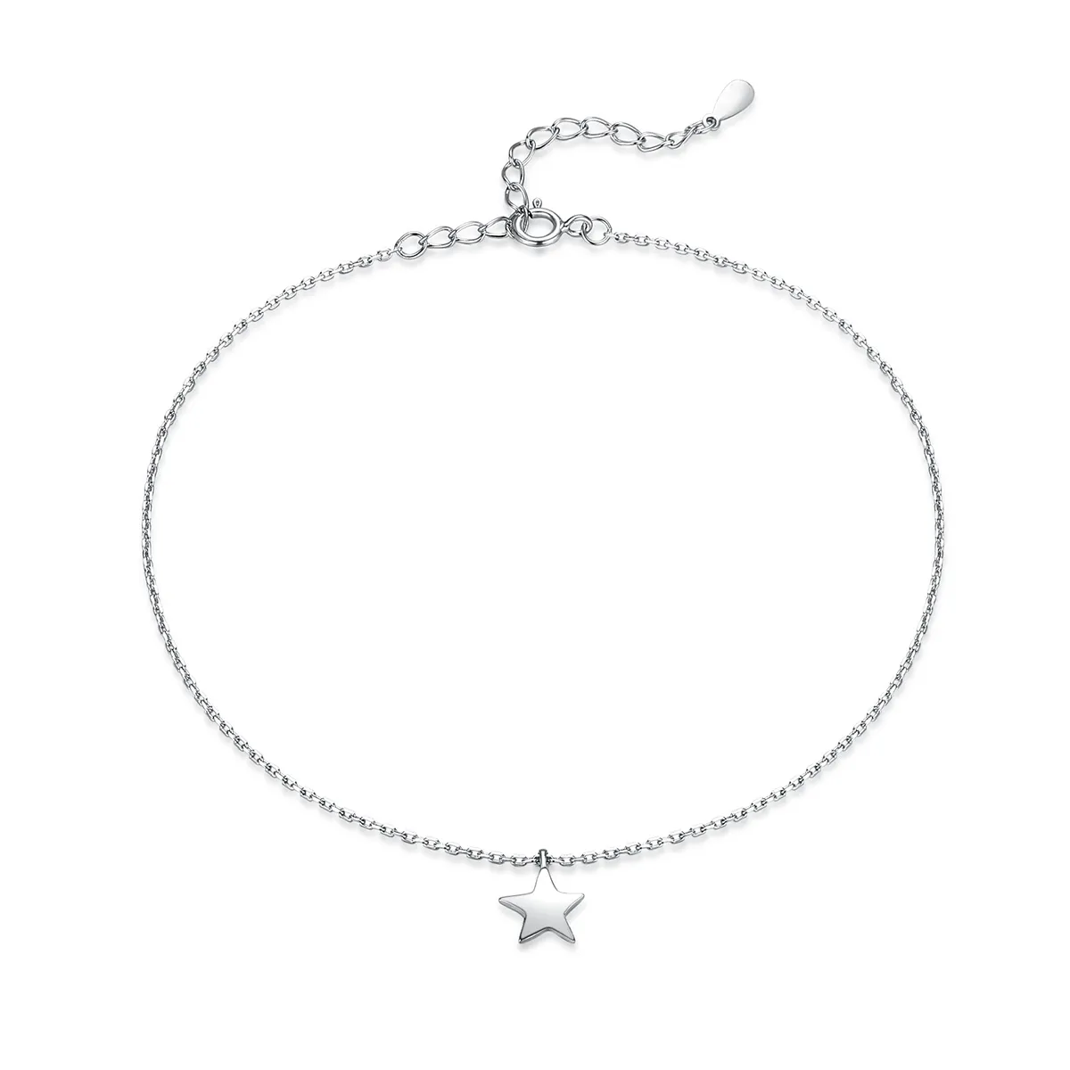 pandora style silver starry anklet sct009