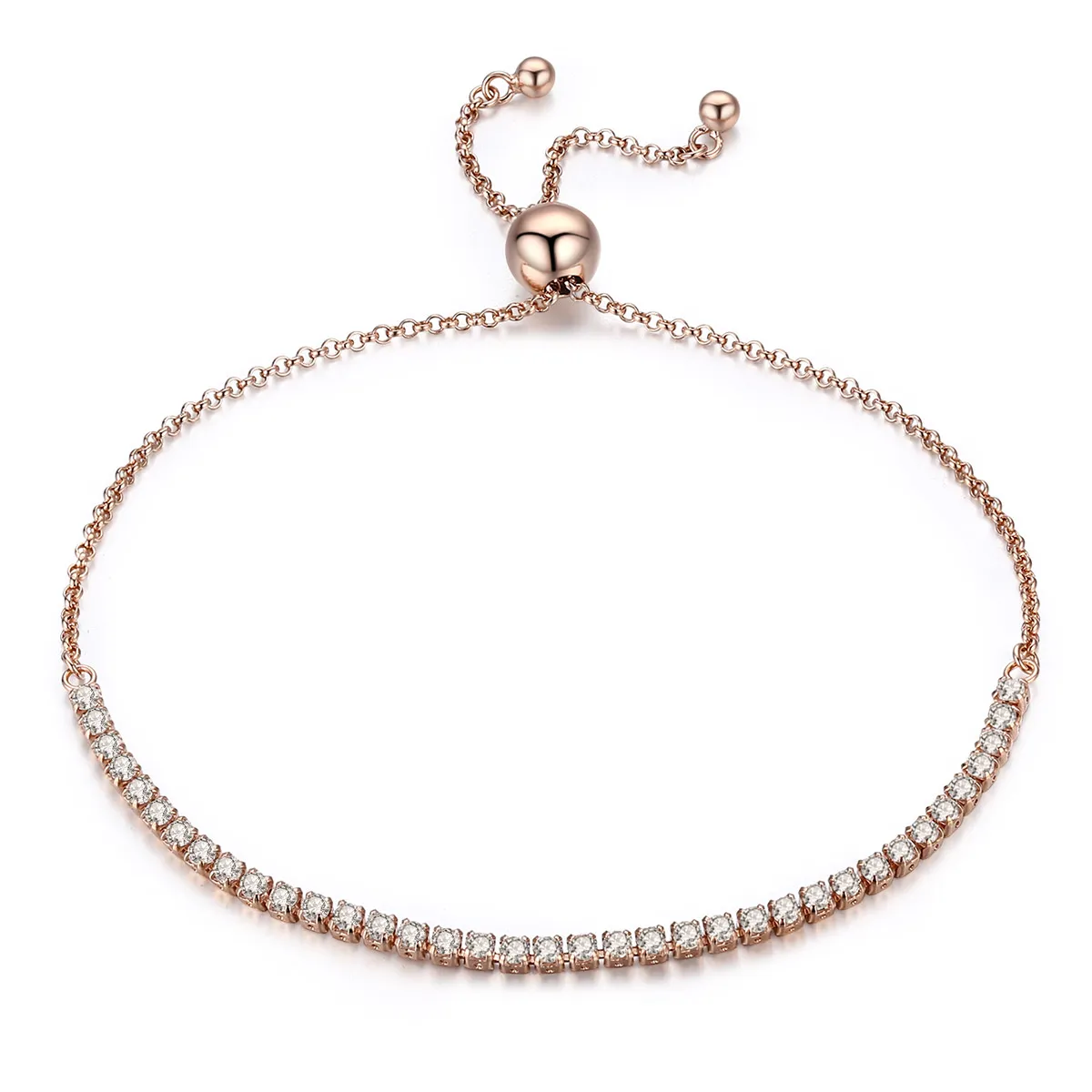 pandora style gullbelagt elegant accompany slider tennis armbånd scb046