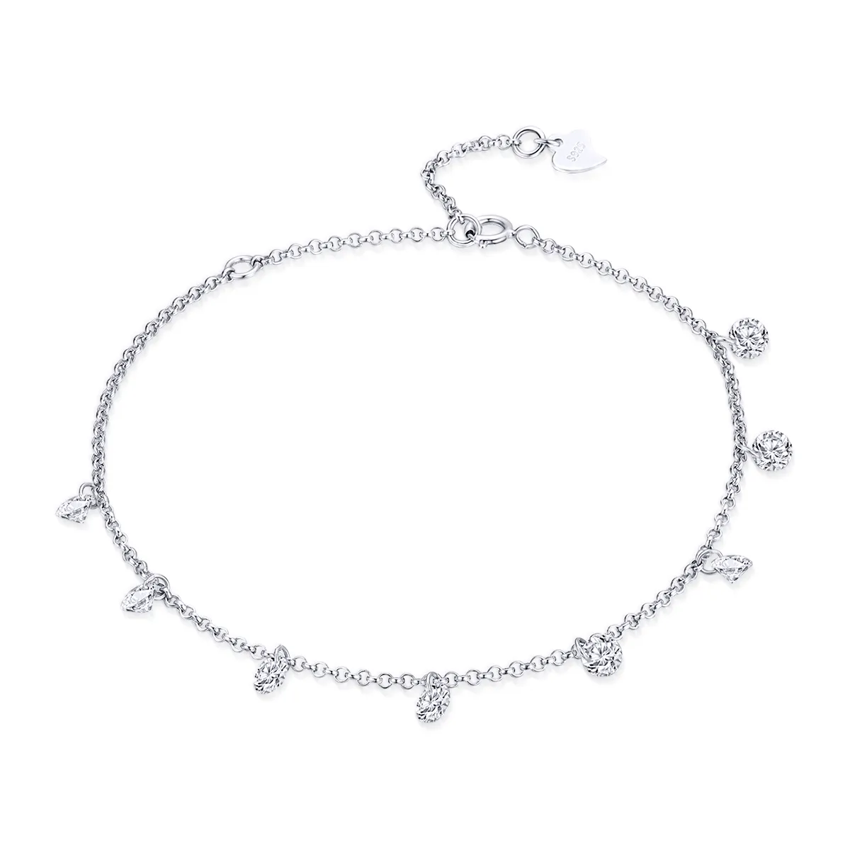 pandora style silver contracted elves chain slider armbånd scb103