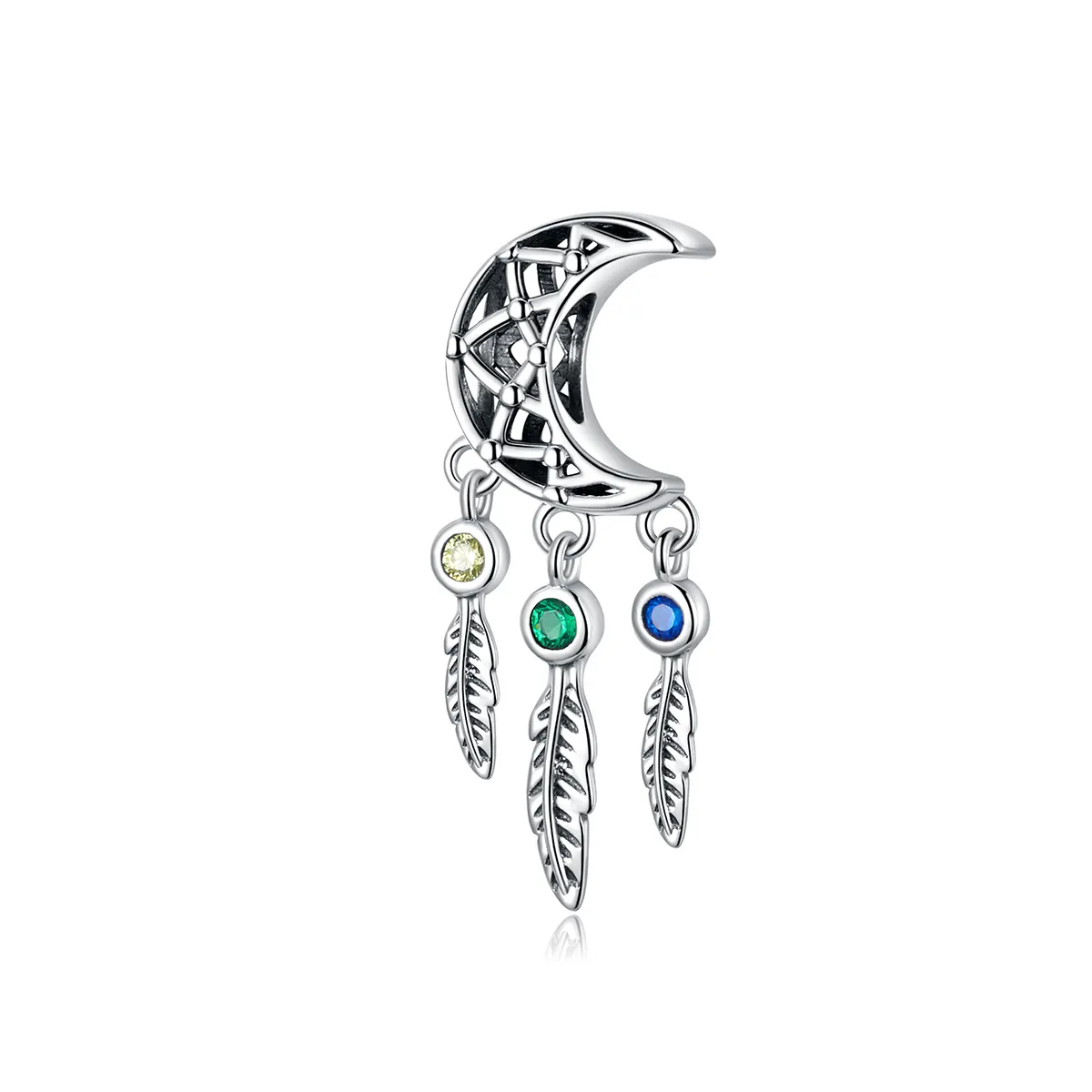 pandora style silver dreamcatcher dangle scc1232