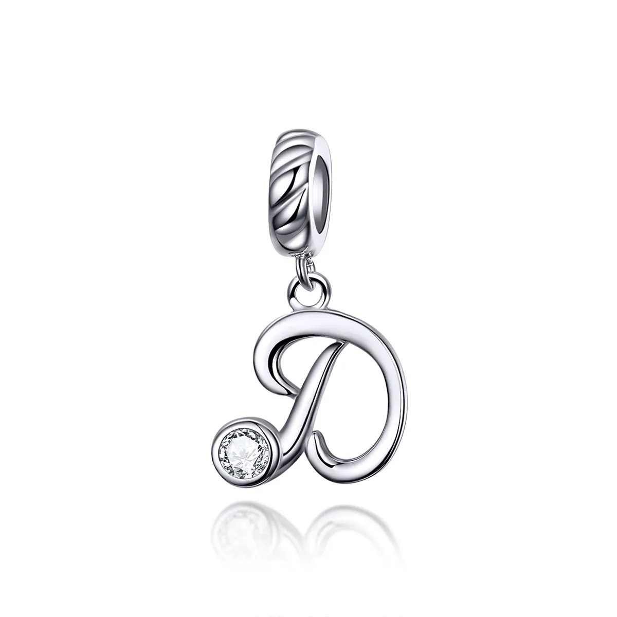 pandora style silver letter d angle scc1183 d