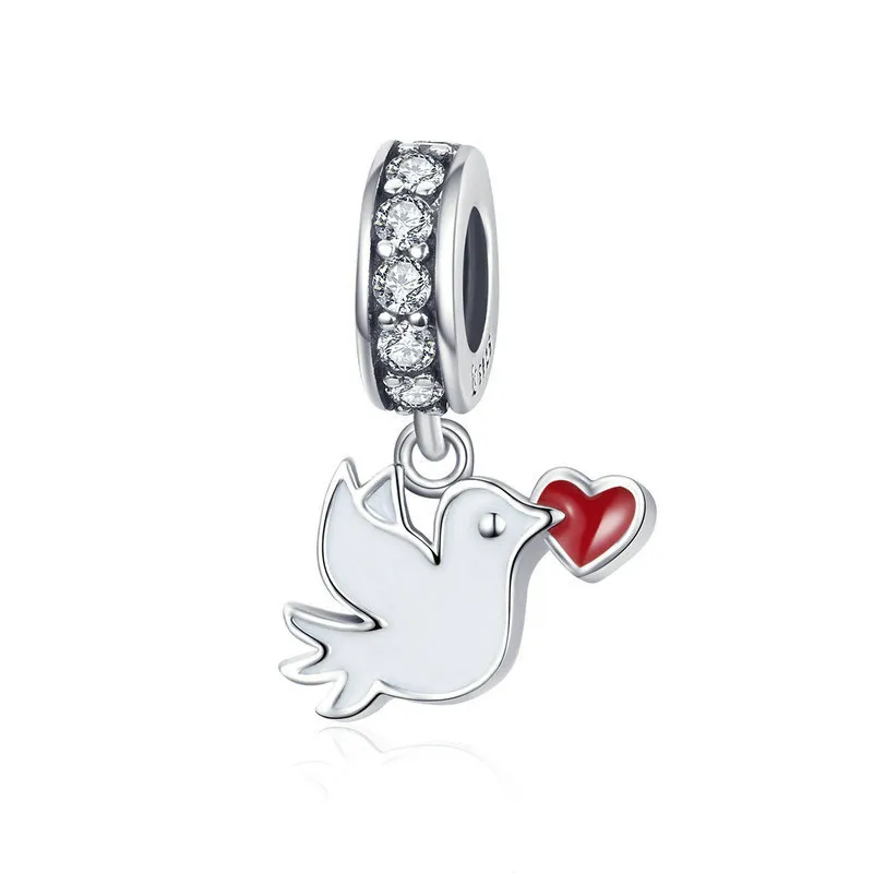 pandora style silver love messenger dangle scc1227
