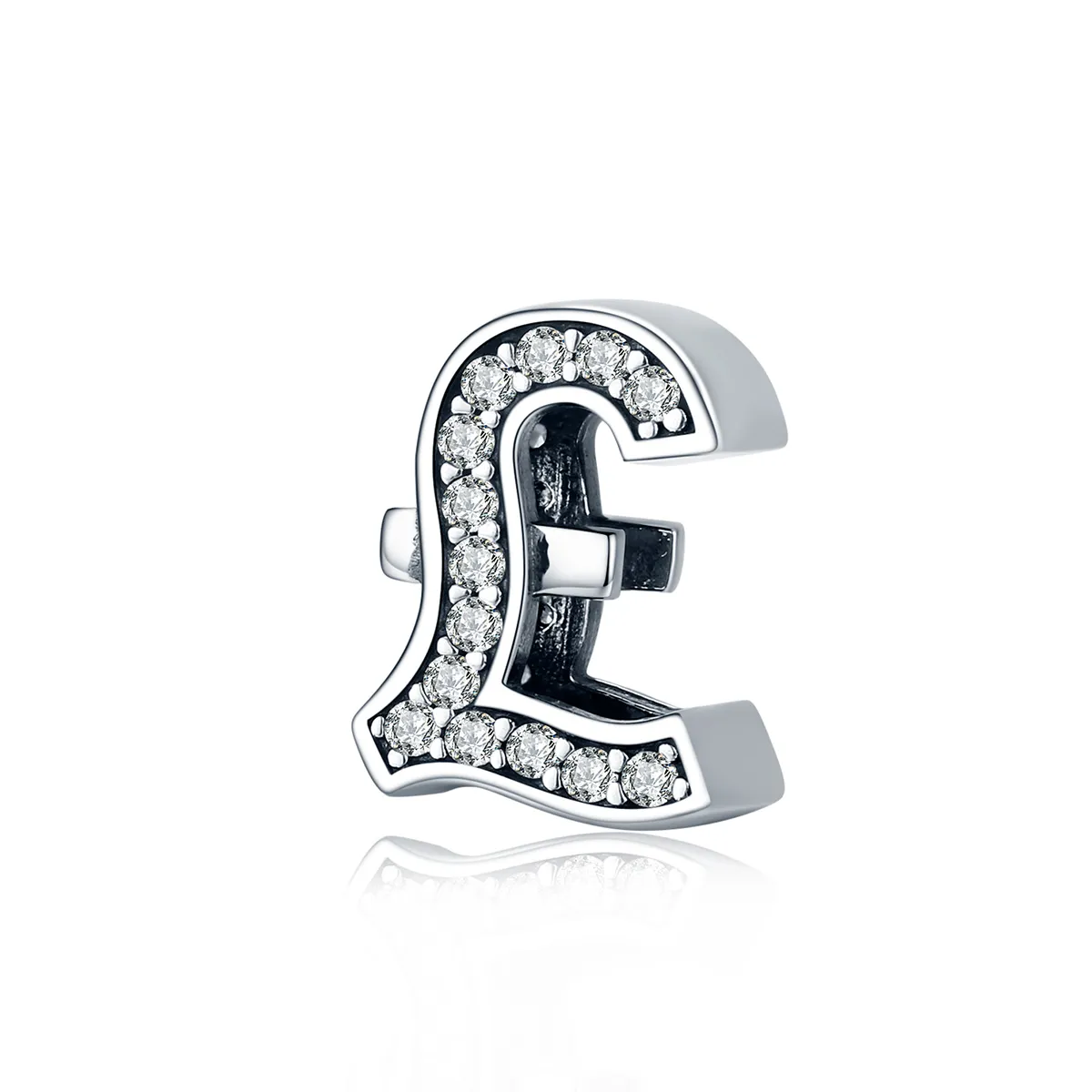 pandora style silver pund sign charm scc1269